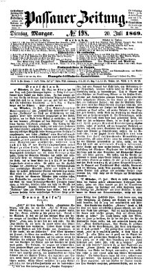 Passauer Zeitung Dienstag 20. Juli 1869