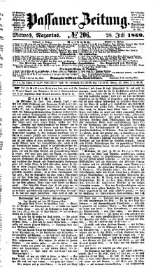 Passauer Zeitung Mittwoch 28. Juli 1869