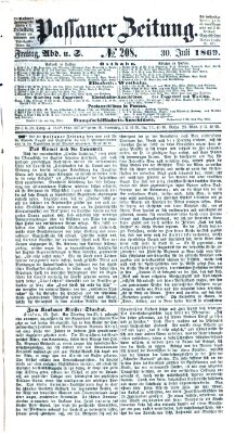 Passauer Zeitung Freitag 30. Juli 1869