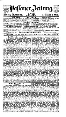 Passauer Zeitung Montag 9. August 1869