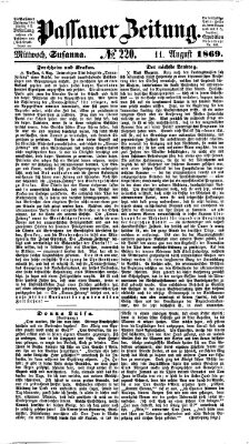 Passauer Zeitung Mittwoch 11. August 1869