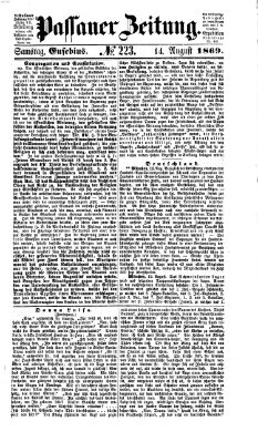 Passauer Zeitung Samstag 14. August 1869