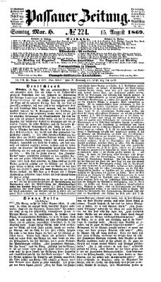 Passauer Zeitung Sonntag 15. August 1869