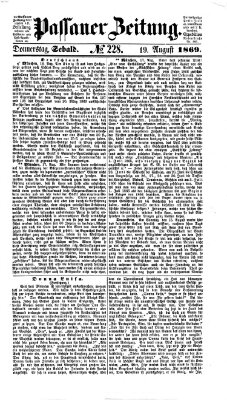 Passauer Zeitung Donnerstag 19. August 1869