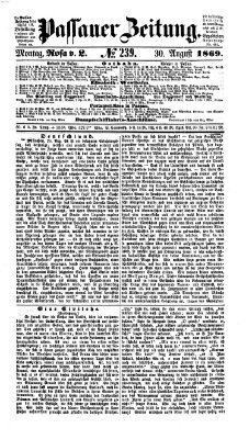 Passauer Zeitung Montag 30. August 1869