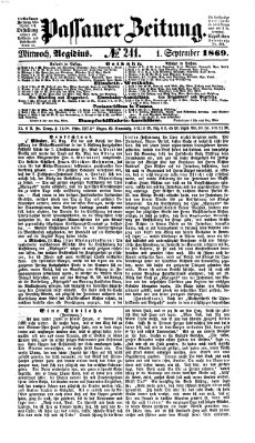 Passauer Zeitung Mittwoch 1. September 1869