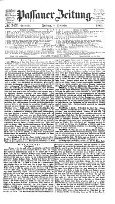 Passauer Zeitung Freitag 3. September 1869