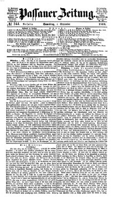 Passauer Zeitung Samstag 4. September 1869