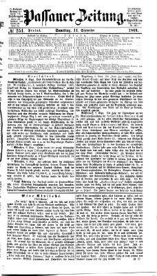 Passauer Zeitung Samstag 11. September 1869