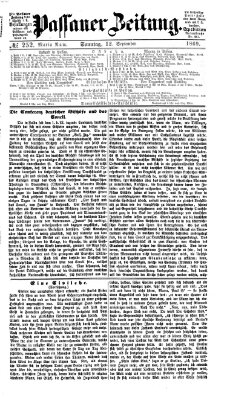 Passauer Zeitung Sonntag 12. September 1869