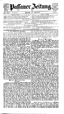 Passauer Zeitung Freitag 17. September 1869