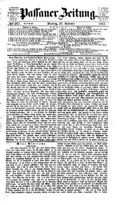 Passauer Zeitung Montag 27. September 1869