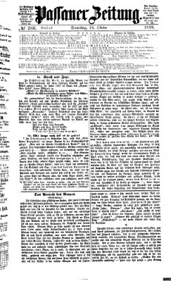 Passauer Zeitung Samstag 16. Oktober 1869