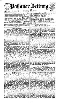 Passauer Zeitung Dienstag 19. Oktober 1869