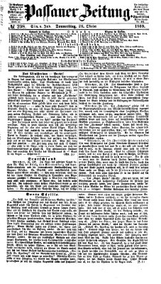 Passauer Zeitung Donnerstag 28. Oktober 1869