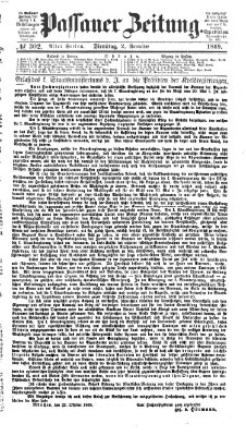 Passauer Zeitung Dienstag 2. November 1869