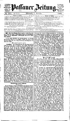 Passauer Zeitung Mittwoch 3. November 1869