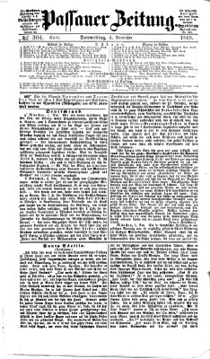 Passauer Zeitung Donnerstag 4. November 1869