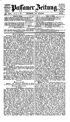 Passauer Zeitung Mittwoch 24. November 1869