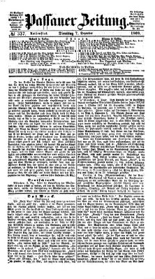 Passauer Zeitung Dienstag 7. Dezember 1869