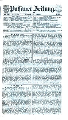 Passauer Zeitung Mittwoch 15. Dezember 1869