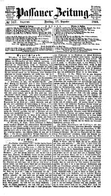 Passauer Zeitung Freitag 17. Dezember 1869