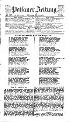 Passauer Zeitung Samstag 25. Dezember 1869