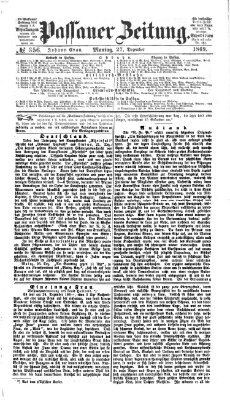Passauer Zeitung Montag 27. Dezember 1869
