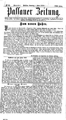 Passauer Zeitung Samstag 1. Januar 1870