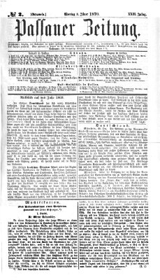 Passauer Zeitung Montag 3. Januar 1870