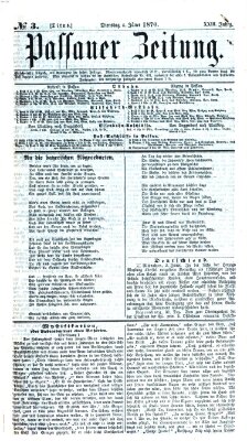 Passauer Zeitung Dienstag 4. Januar 1870