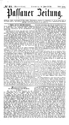 Passauer Zeitung Sonntag 16. Januar 1870