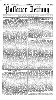 Passauer Zeitung Samstag 22. Januar 1870