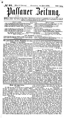 Passauer Zeitung Sonntag 23. Januar 1870