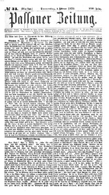 Passauer Zeitung Donnerstag 3. Februar 1870