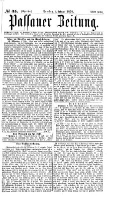 Passauer Zeitung Samstag 5. Februar 1870