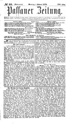 Passauer Zeitung Montag 7. Februar 1870