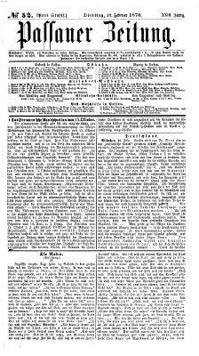 Passauer Zeitung Dienstag 22. Februar 1870