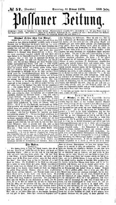 Passauer Zeitung Sonntag 27. Februar 1870