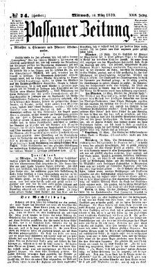 Passauer Zeitung Mittwoch 16. März 1870