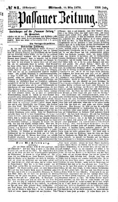 Passauer Zeitung Mittwoch 23. März 1870