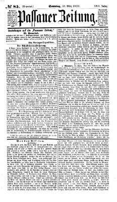 Passauer Zeitung Sonntag 27. März 1870