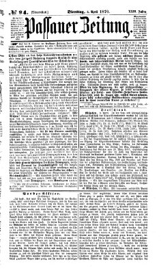 Passauer Zeitung Dienstag 5. April 1870