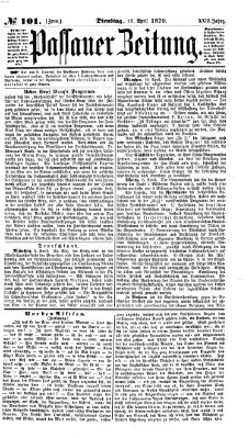 Passauer Zeitung Dienstag 12. April 1870