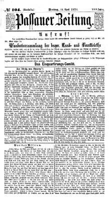 Passauer Zeitung Freitag 15. April 1870