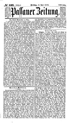 Passauer Zeitung Freitag 22. April 1870