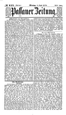 Passauer Zeitung Montag 25. April 1870