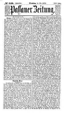 Passauer Zeitung Dienstag 31. Mai 1870