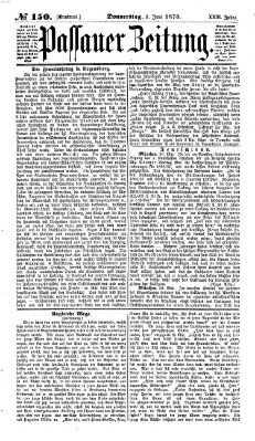 Passauer Zeitung Donnerstag 2. Juni 1870