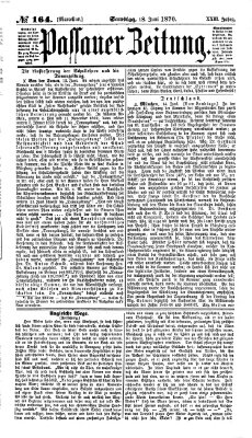 Passauer Zeitung Samstag 18. Juni 1870